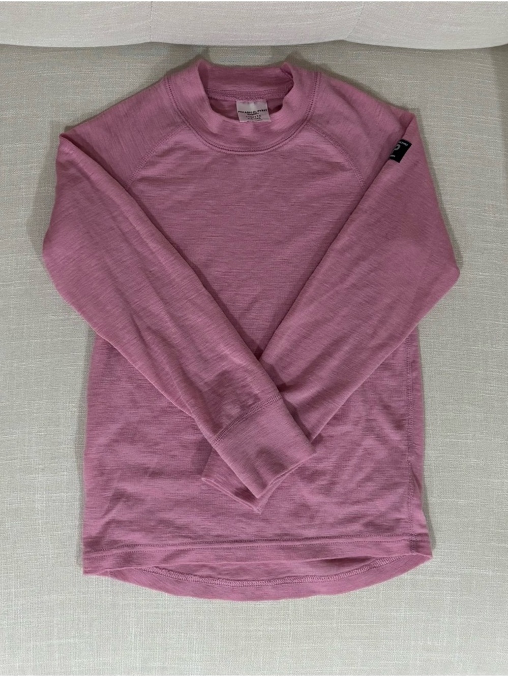 Polarn O. Pyret Merino Wool Thermal Top | Mauve Pink | Size 4-6Y (110/116)